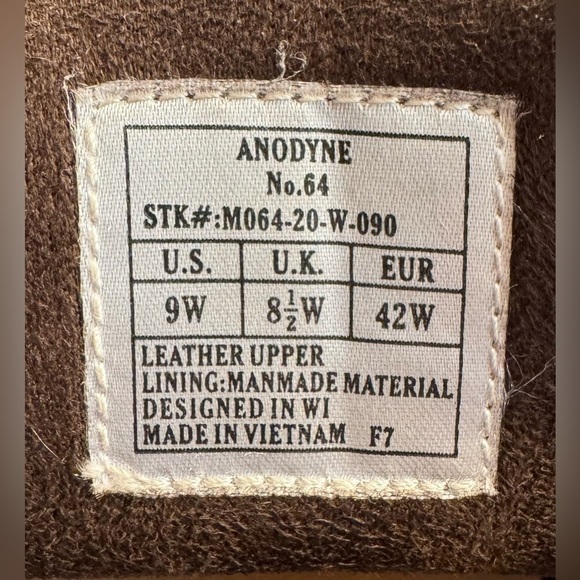 Anodyne No. 64 Men's Leather Casual Comfort Shoes Size 9W - Picture 14 of 15